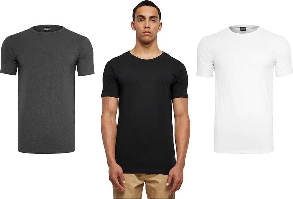 Urban Classics Slim Fit | T-shirt em algodão stretch para homem