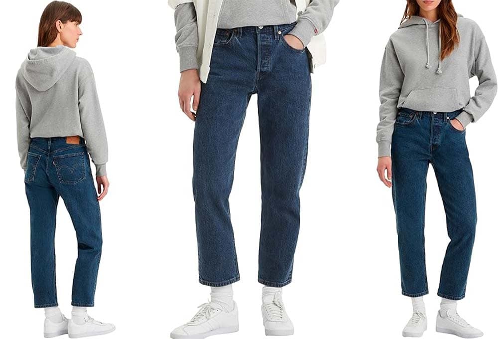 Levi's 501 Crop Calças de ganga para mulher
