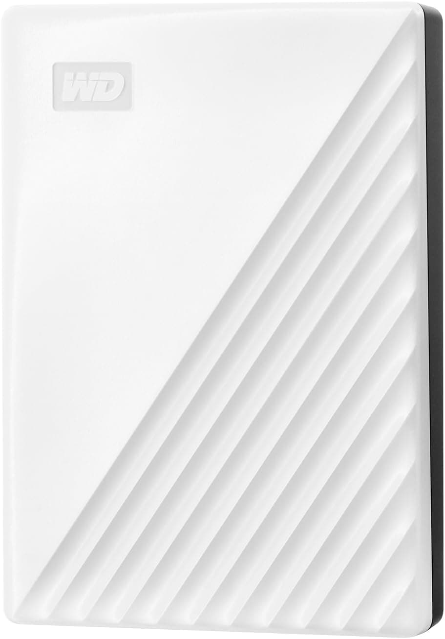 WD 6TB My Passport, HDD portátil, disco rígido externo, USB 3.0, com software para gestão de dispositivos, cópia de segurança e proteção de senhas. Funciona com PC, Xbox e Playstation, branco