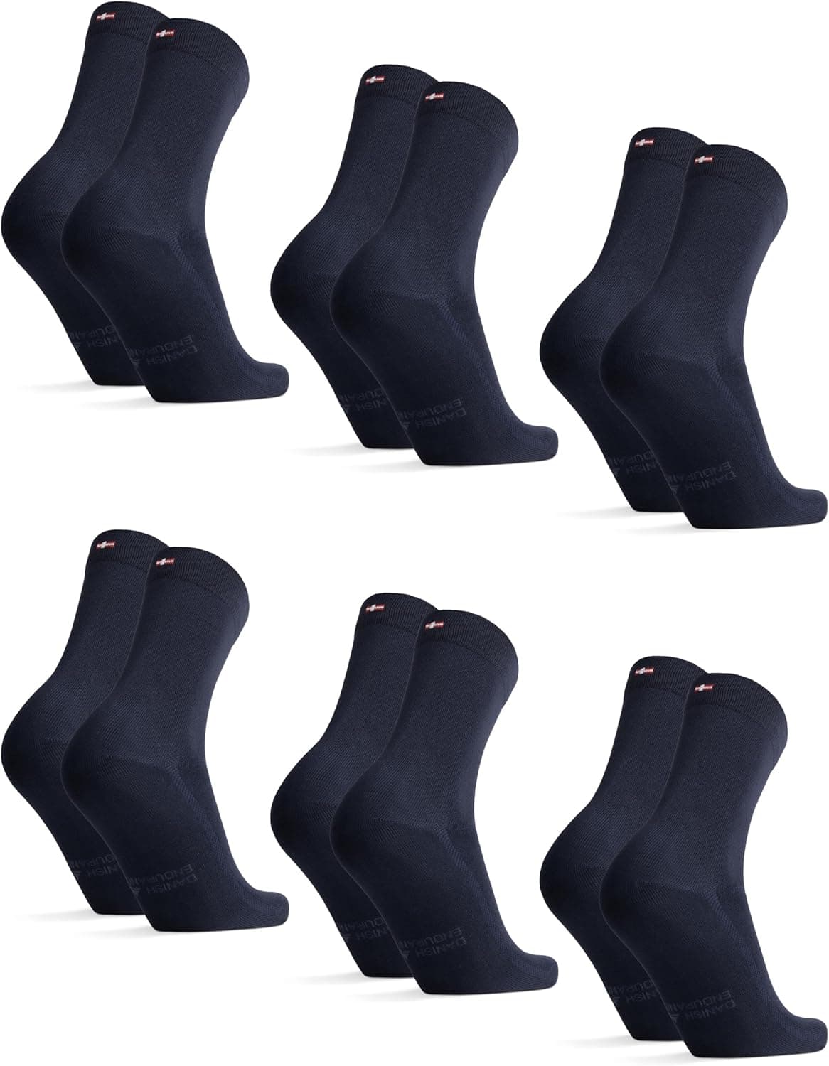 DANISH ENDURANCE Meias de bambu unissexo, 6 pares