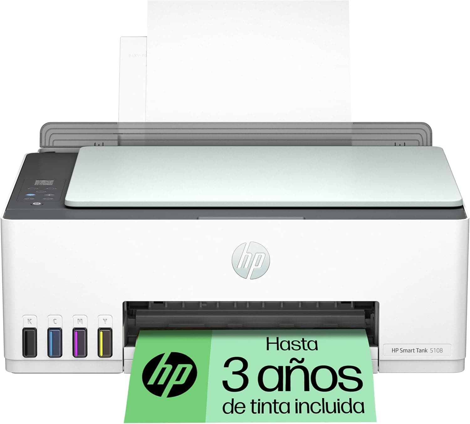 Impressora multifunções tinta HP Smart Tank 5108 Wi-Fi, com depósito recarregável, inclui tinta para imprimir até 3 anos