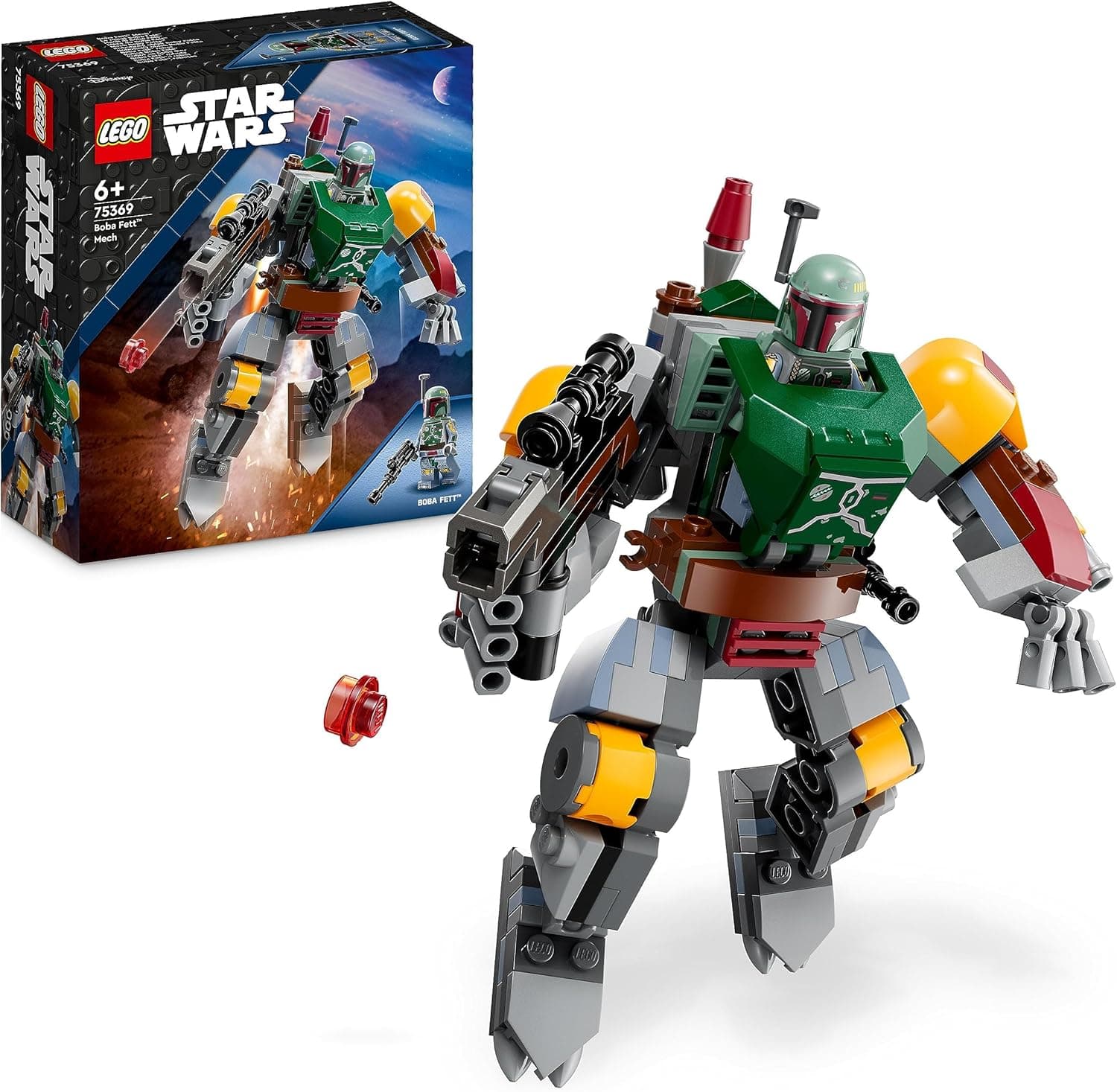 Lego 75369 Star Wars Meca de Boba Fett, figura de ação para construir com bolha e mochila impulsora