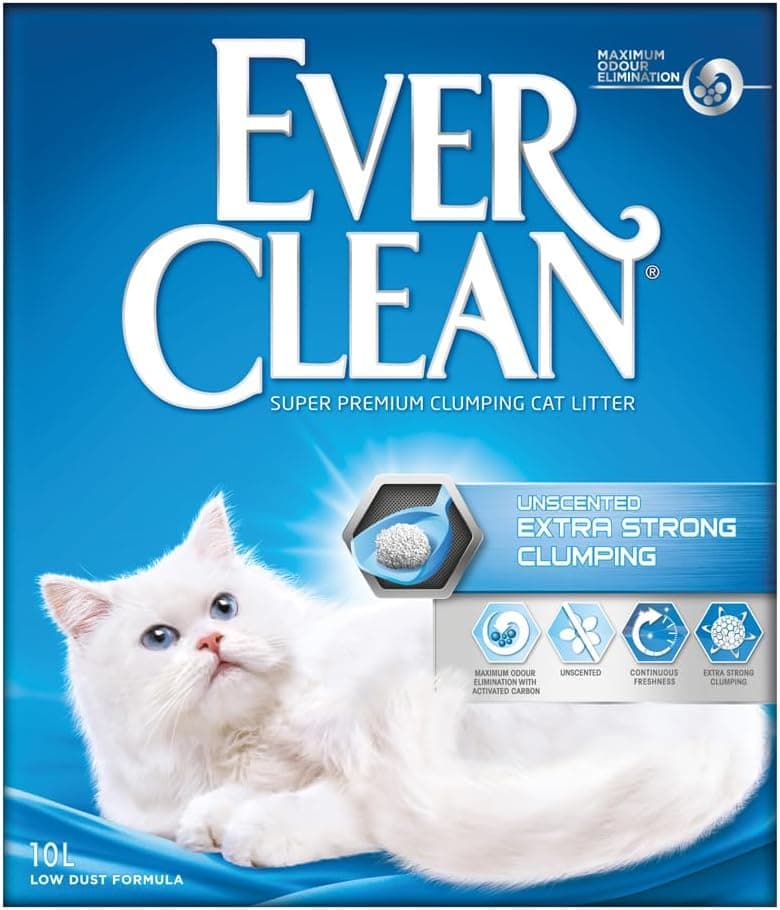 Ever Clean Areia para gatos aglomerante extra forte, 10 litros, não perfumada