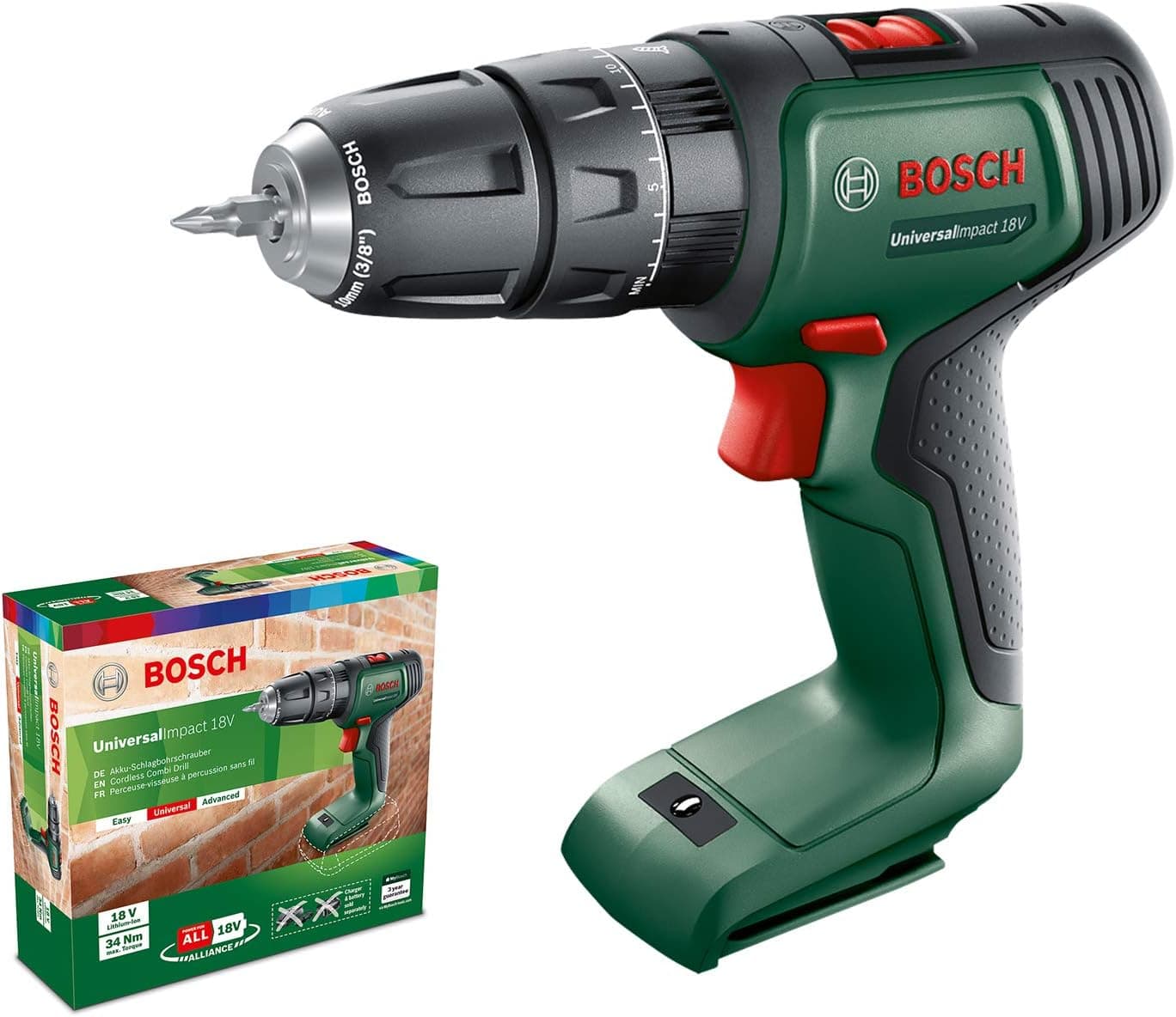 Bosch UniversalImpact 18V | Berbequim aparafusadora sem bateria para bricolage