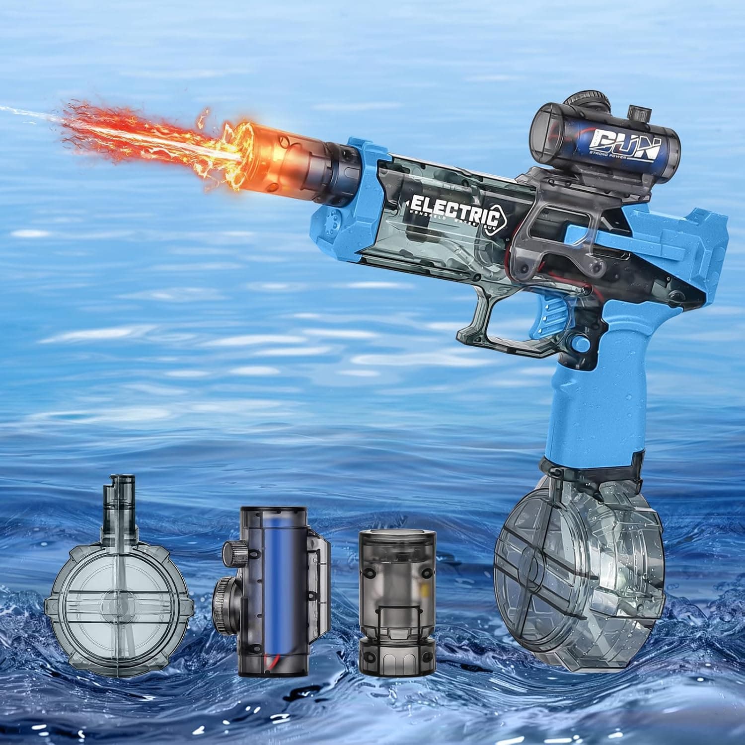 YOOHBERRYS Electric Water Gun | Pistola de água elétrica 500 ml com alcance de 10 m