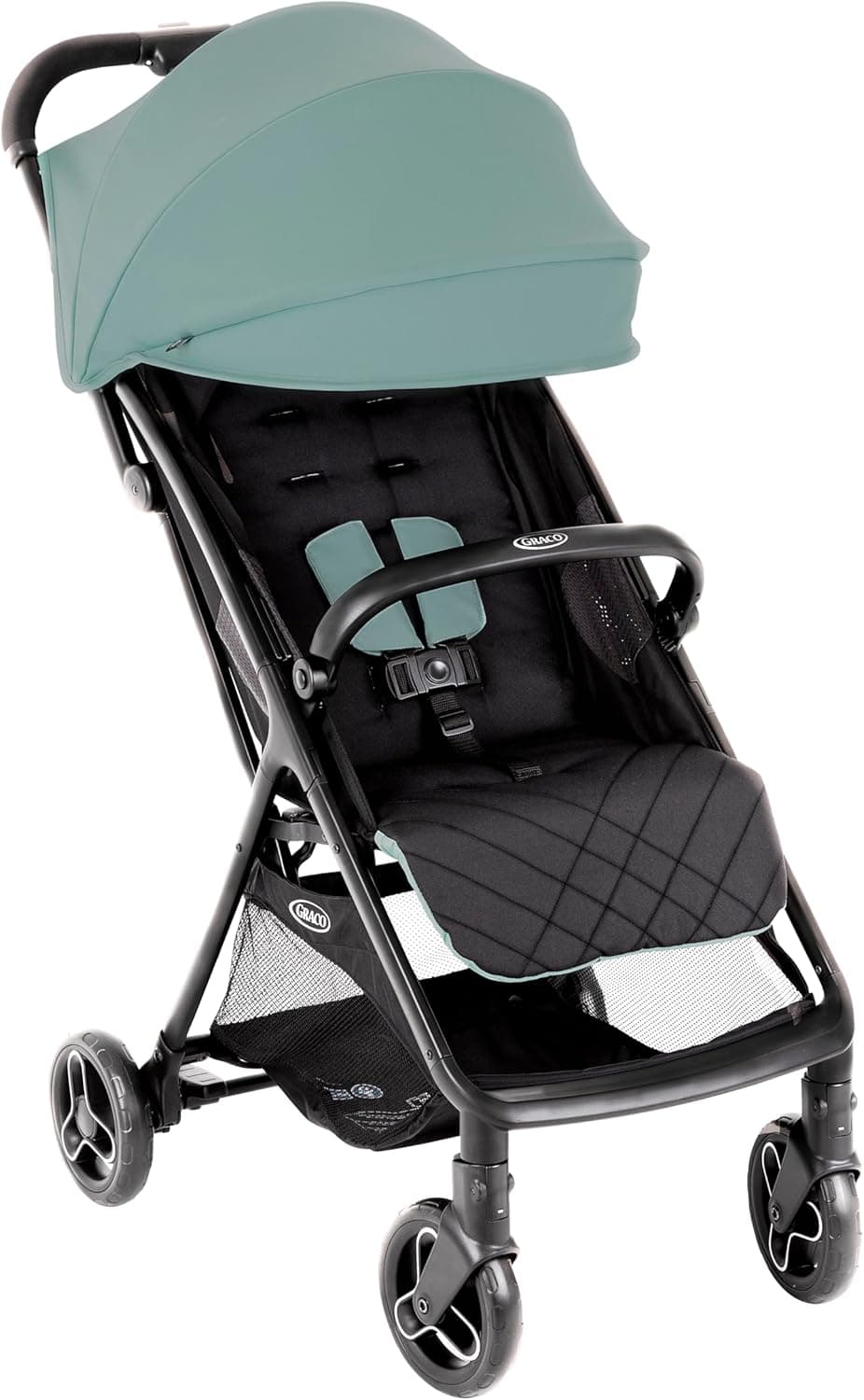Graco - Myavo Carrinho de passeio leve e de dobragem rápida, desde o nascimento até aos 4 anos aprox. (22 kg), com cobertura de chuva, cor Mint