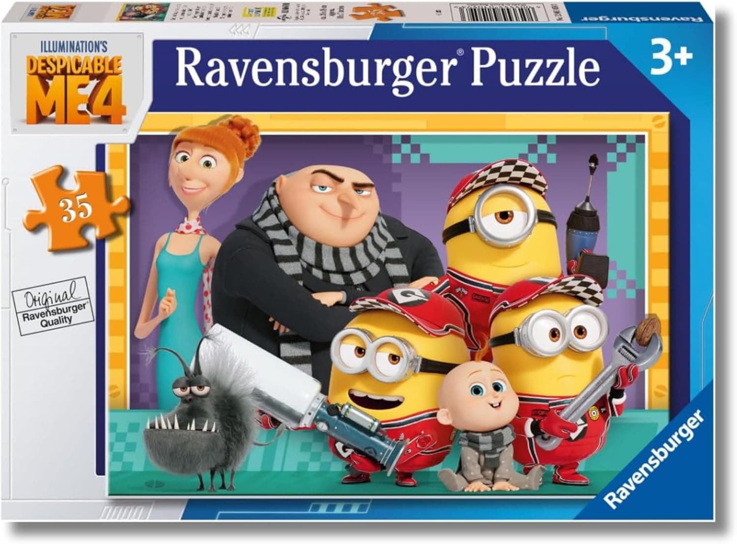 Ravensburger - Puzzles GRU 4: Meu vilão favorito | Puzzle 3 anos ou mais | Puzzles 3 anos ou mais de 35 peças | quebra-cabeças crianças de 26 x 18 cm | Ravensburger Puzzle