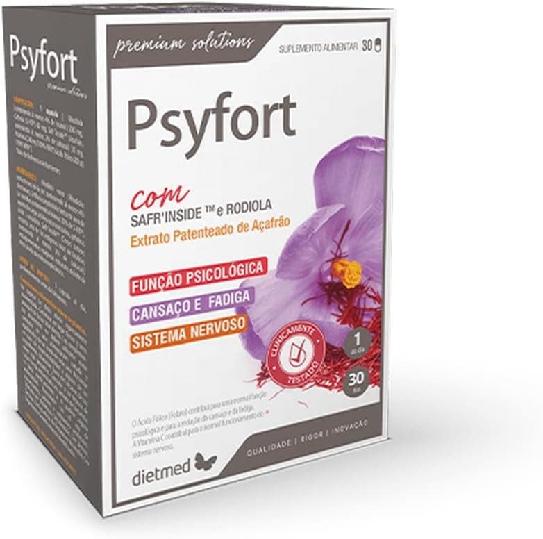 DietMed Psyfort | Cápsulas com extrato de açafrão e rodiola, 30 unidades