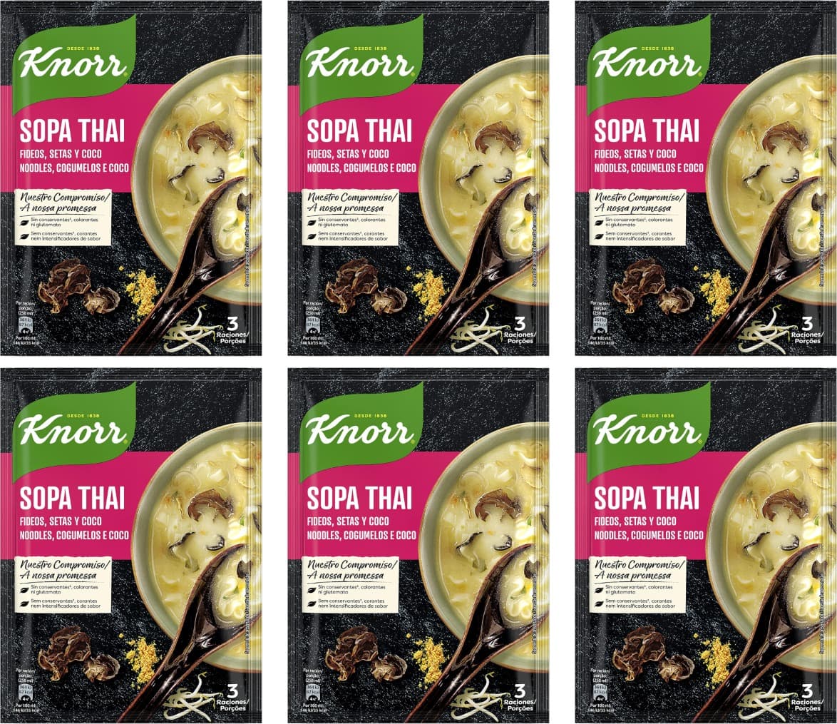 Knorr Sopa desidratada tailandesa 69 g x 6