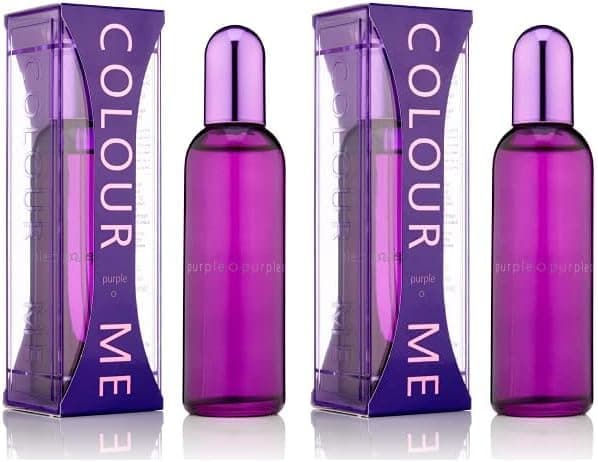 Colour Me Purple Fragrância para mulher, Eau de parfum de 100 ml, por Milton-Lloyd (embalagem de 2)