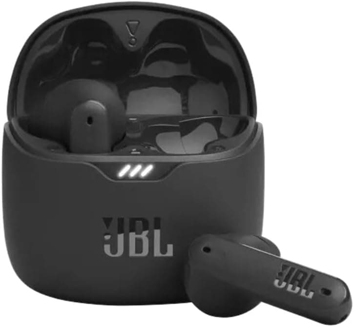 JBL Tune Flex TWS, auriculares In Ear sem fios com cancelamento ativo de ruído, graves potentes, resistência à água IPX4, 8 a 24 h de bateria, estojo de carregamento, preto