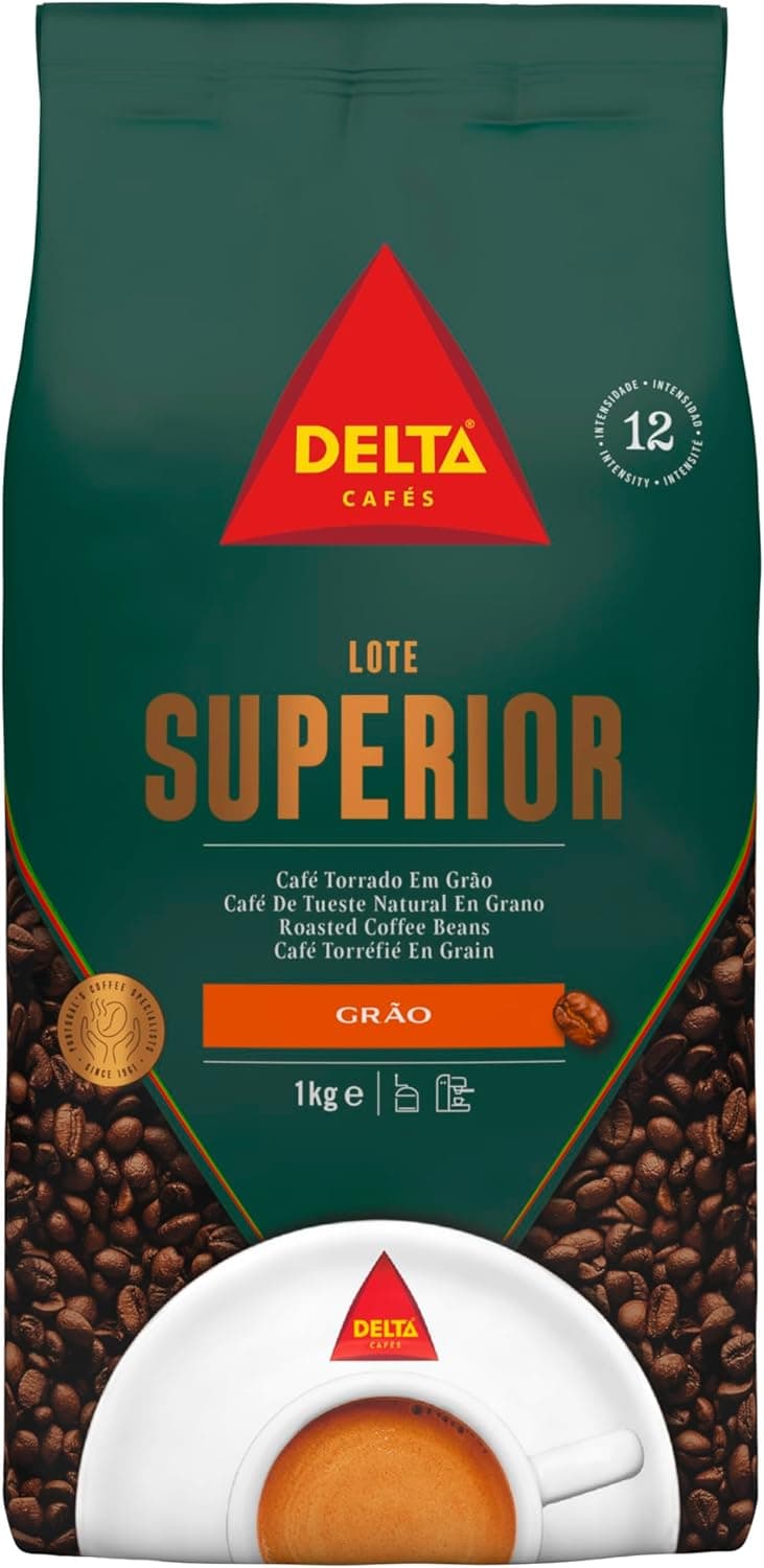 Delta Cafés Lote superior - café em grão - corpo e sabor duradouro - azia subtil e aroma energético - 1 kg