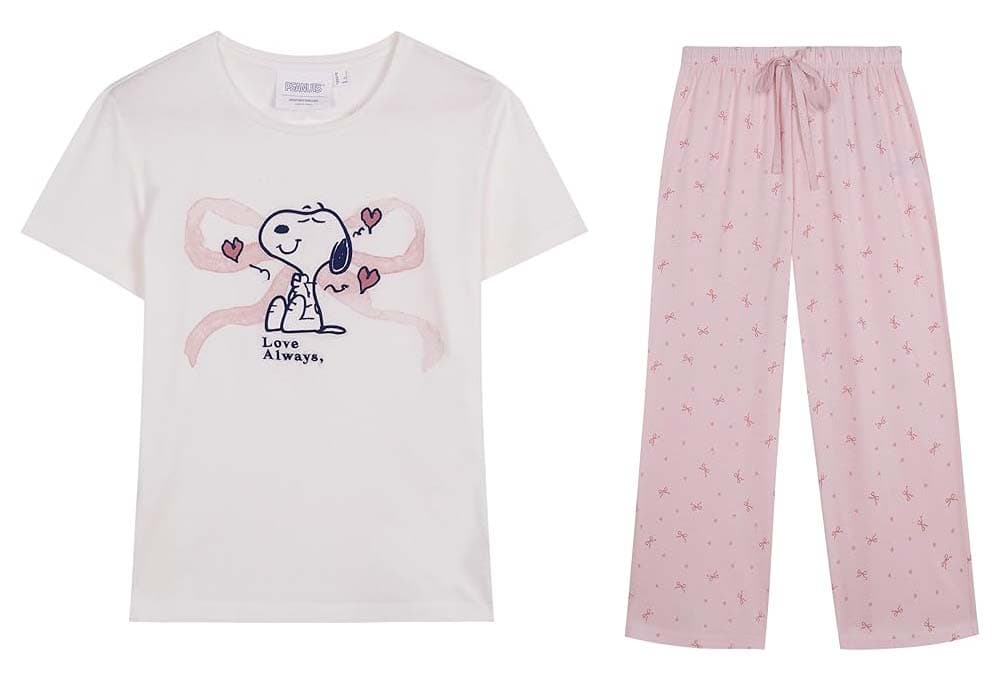 Women'secret Capri Pyjama Multilicense Lucky Love Snoopy | Pijama capri para mulher com estampado Snoopy