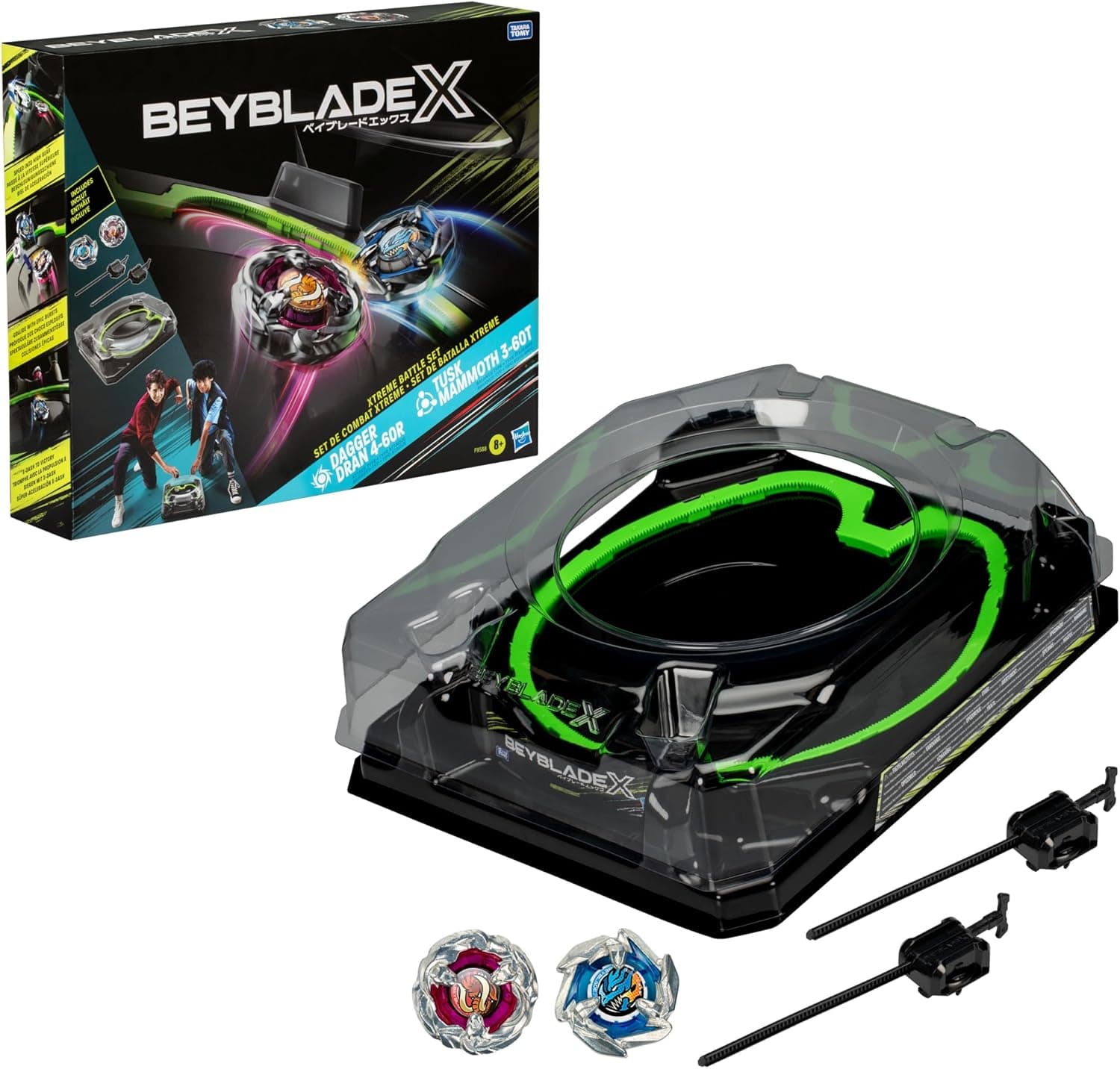 Beyblade X, conjunto de batalha Xtreme, pionça de brinquedo, meninos e meninas de 8 anos ou mais, jogo de competição