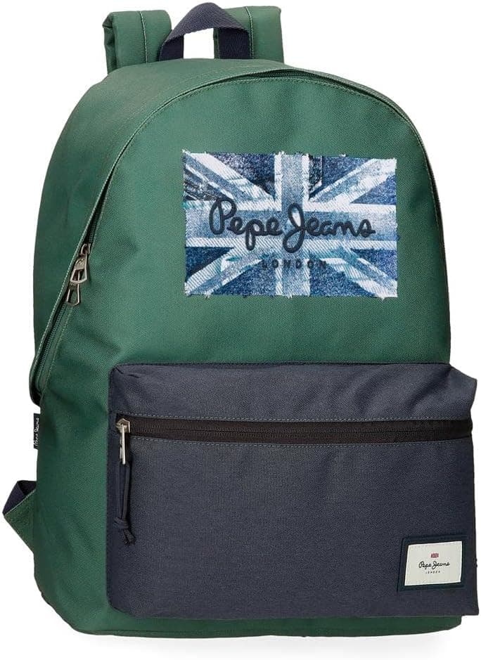 Pepe Jeans Jebb | Mochila escolar para crianças em poliéster com alças ajustáveis e bolso frontal
