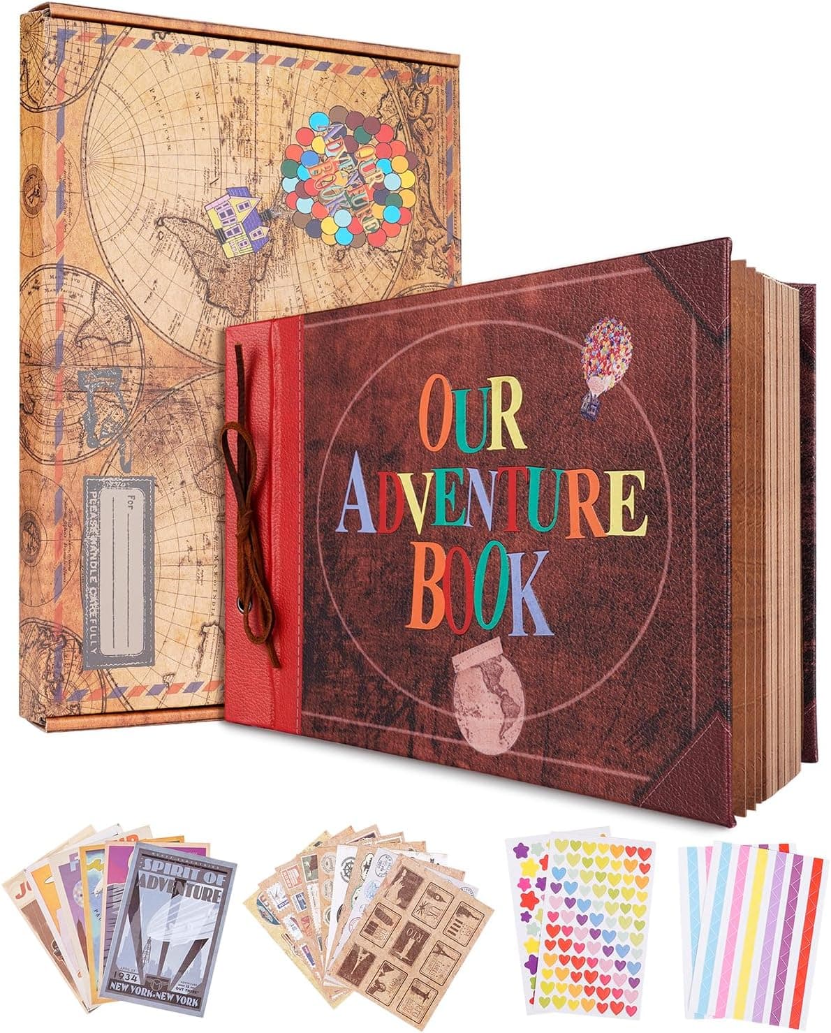 COMBIUBIU Nuestro Libro de Aventuras | Livro de viagem em cartolina retro artesanal com 80 páginas