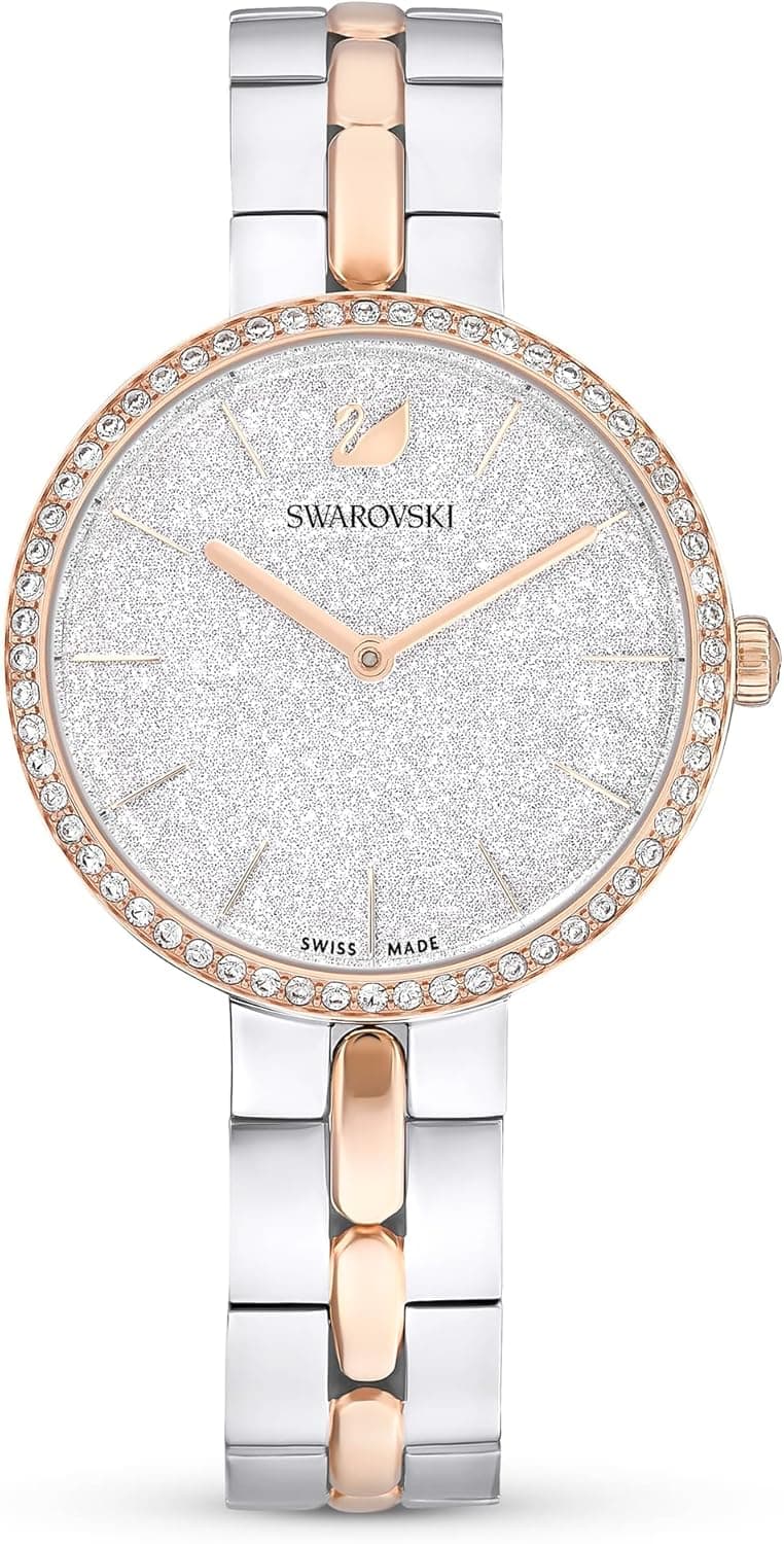Swarovski Relógio Cosmopolitan Fabrico suíço, Pulseira de metal, Prata, Aço inoxidável 