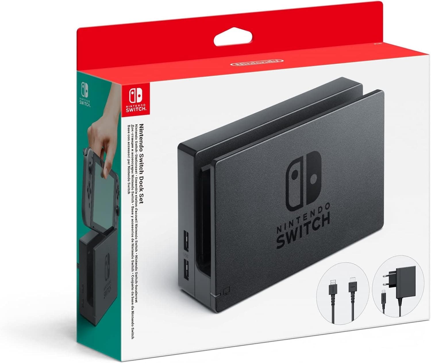 Nintendo Switch Dock Set | Base de carregamento com adaptador de corrente e cabo HDMI para consola