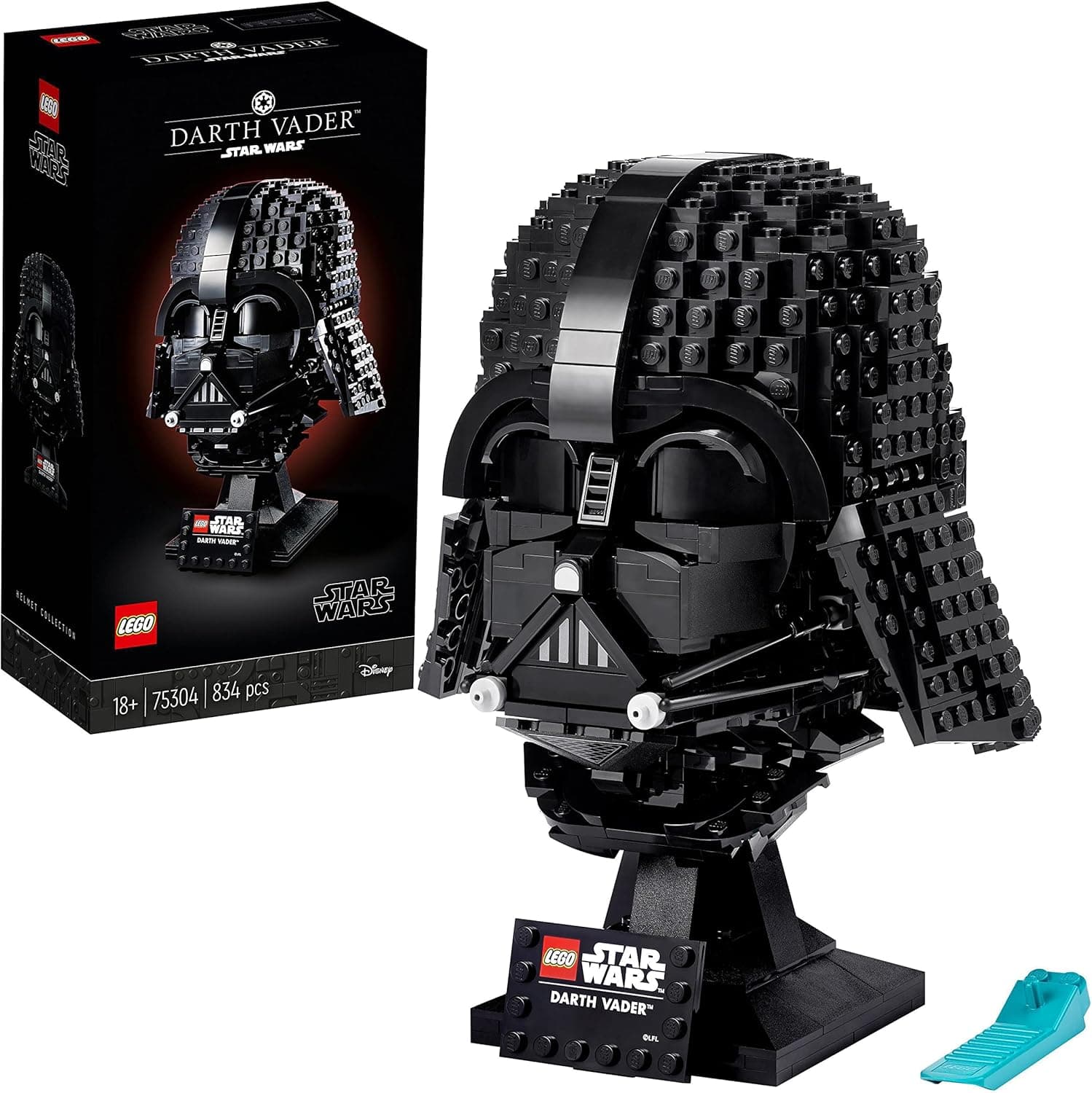 LEGO Star Wars Capacete Darth Vader 75304 | Maquete para adultos com 834 peças, base expositora e placa de identificação