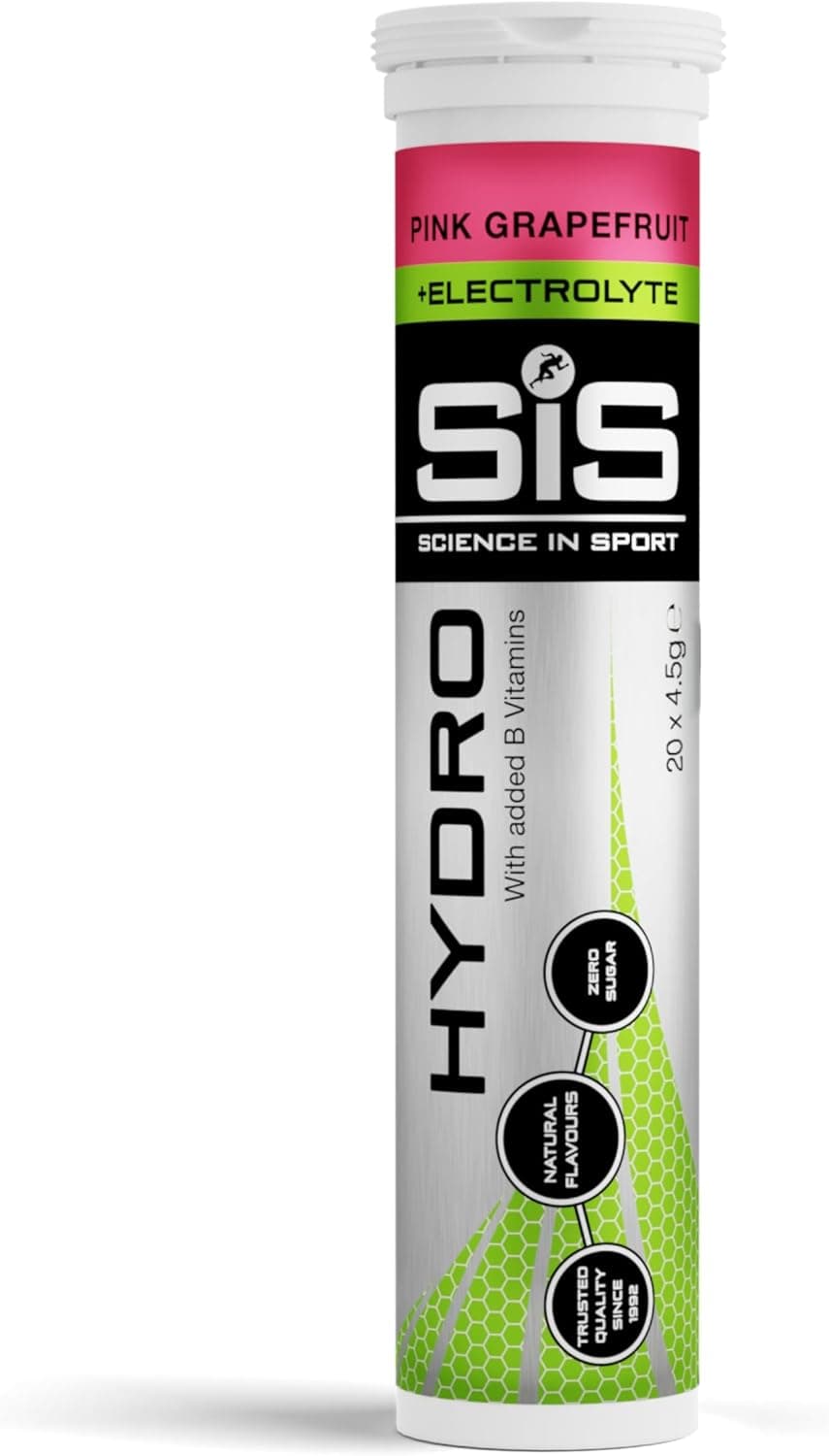 Science in Sport Tabletes Hydro 20 peças. Toranja - comprimidos de eletrólitos, veganos e sem glúten, comprimidos efervescentes para estimular a hidratação e para um equilíbrio de eletrólitos.