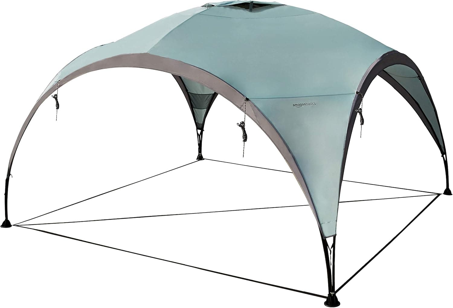 Amazon Basics Gabinador/tenda dobrável para jardim, praia e eventos, 3,65 x 3,65 m, verde claro