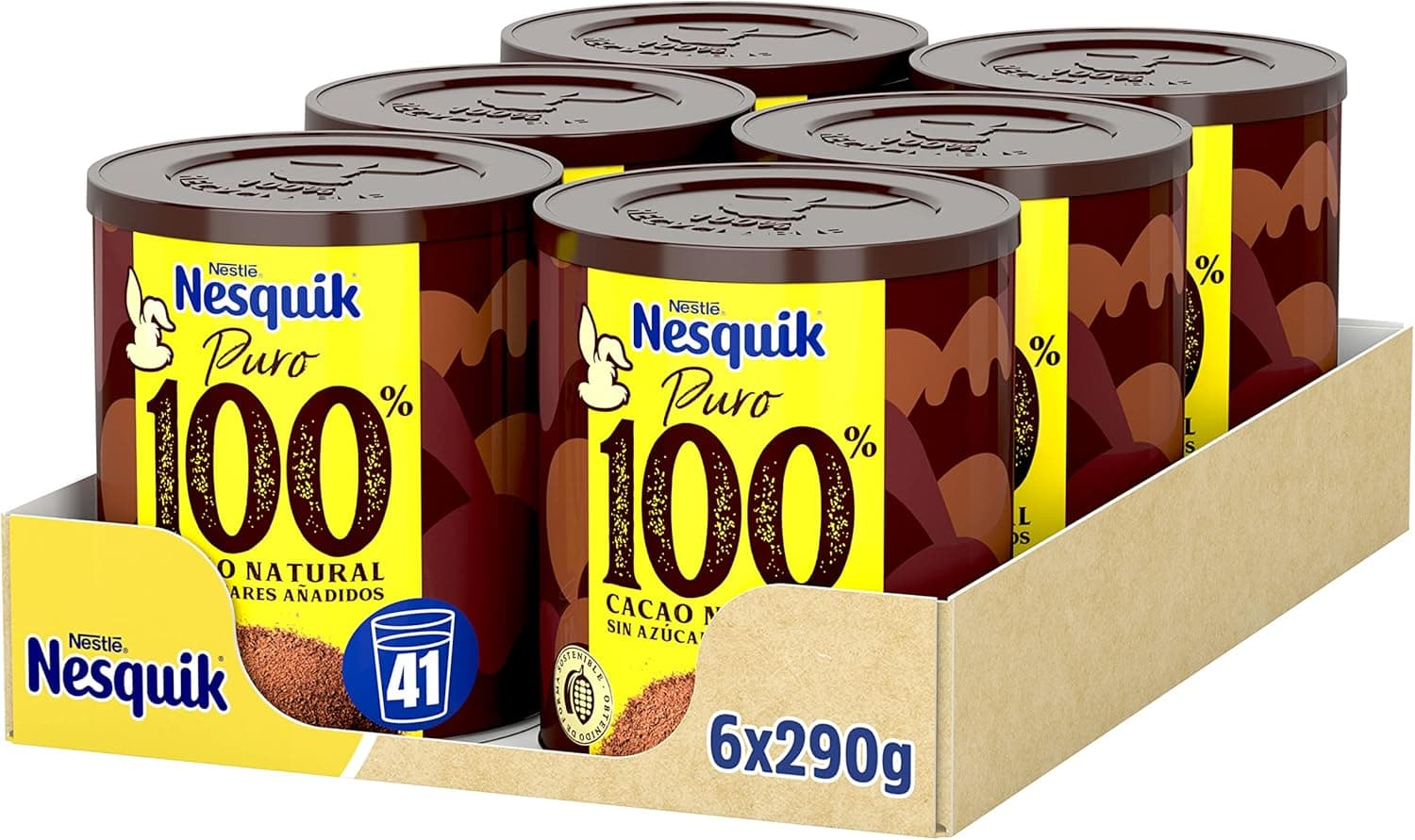 NESTLÉ NESQUIK cacau em pó 100% 6 x 290 g