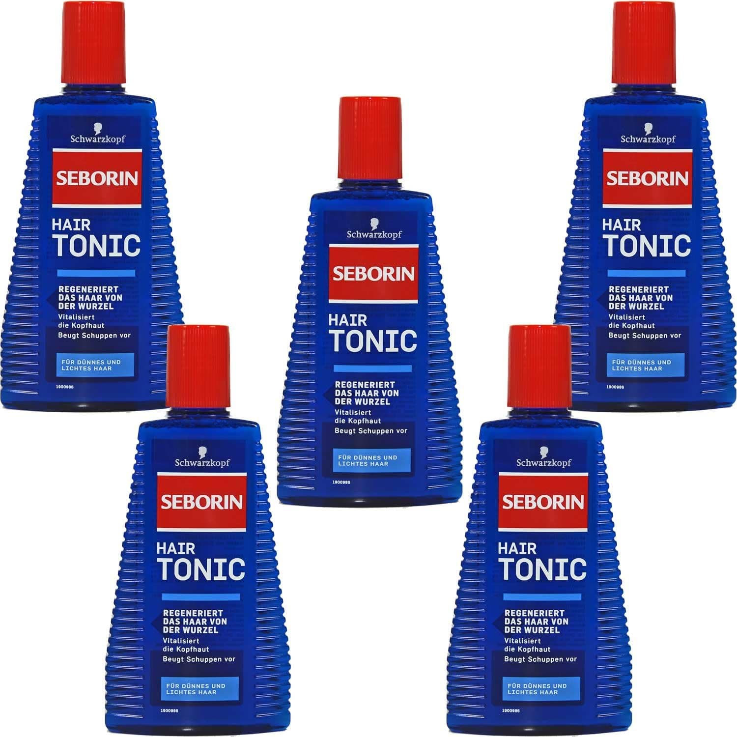 Tónico capilar Seborin Schwarzkopf para cabelos finos, evita a caspa || 5 x 300 ml || 300 ml (embalagem de 5)