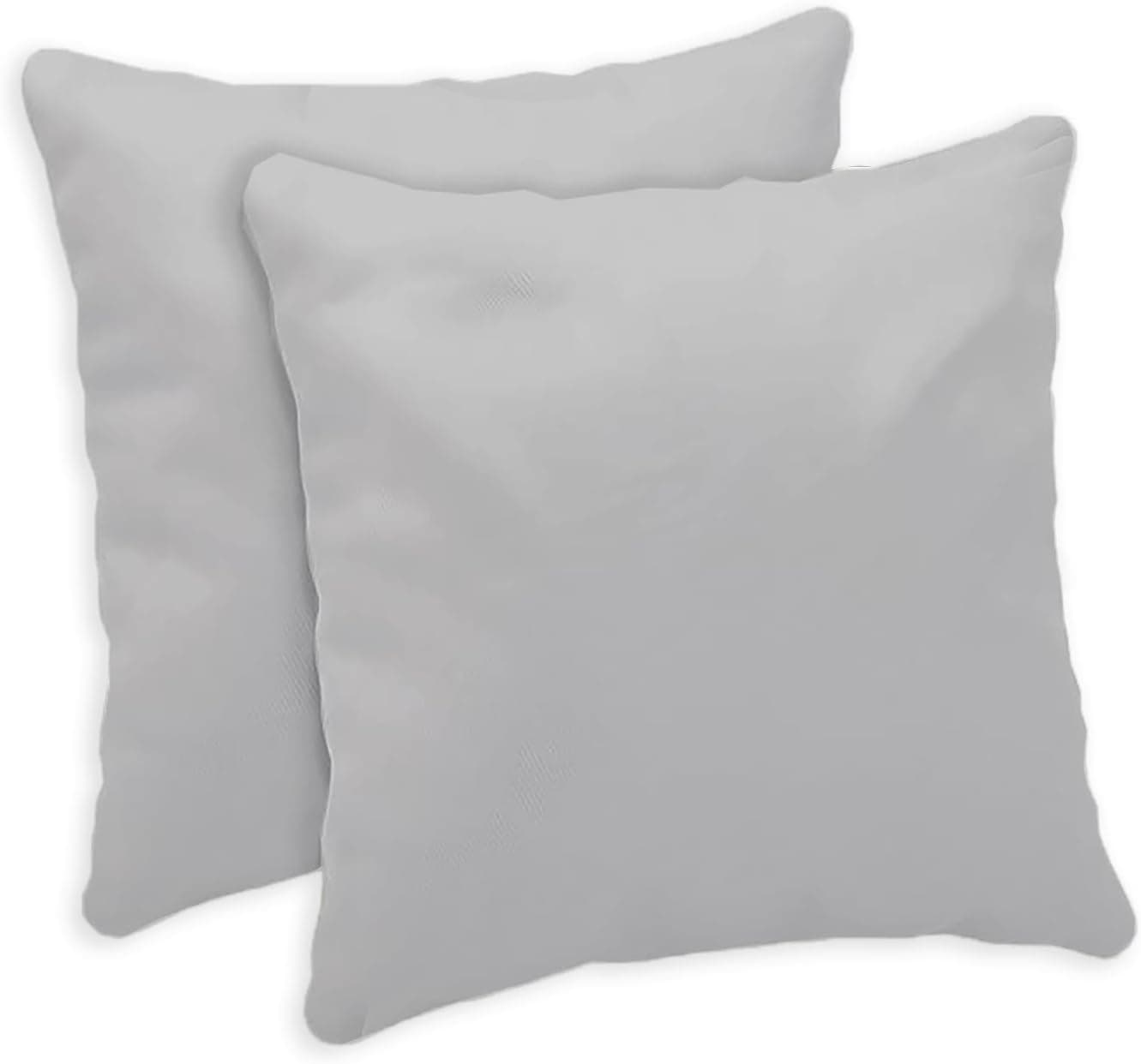Giovanni Dolcinotti Conjunto de 2 fronhas de almofada para sofá de 40 x 40 cm, capas decorativas para almofadas, 100 % algodão, efeito seda, capas com fecho de correr oculto, cinzento pérola, modelo