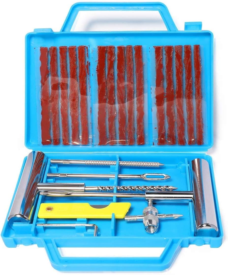 QUNNIE 22 peças kits de reparação de pneus, ferramentas de reparação de pneus pesados ​​e conjuntos de reparação de pneus para automóveis,
