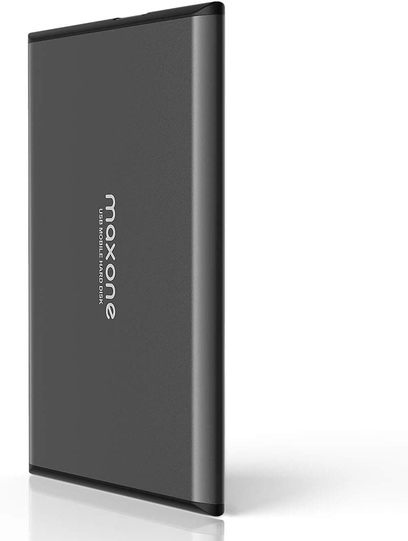 Disco rígido externo 500 GB, 2,5" USB 3.0 ultra fino design metálico HDD portátil para Mac, PC, portátil, computador, Xbox One, PS4, Smart TV, Chromebook - cinzento