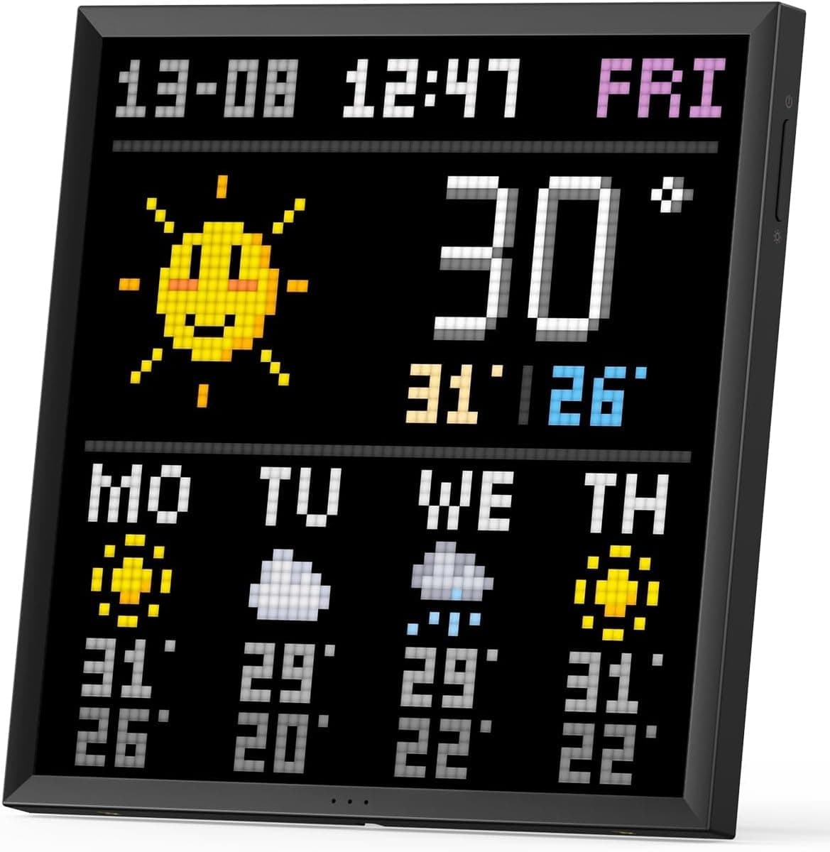 Ecrã Divoom Pixoo-64 WiFi Pixel Art com um painel LED de 64 x 64, decoração de iluminação única com controlo de aplicação