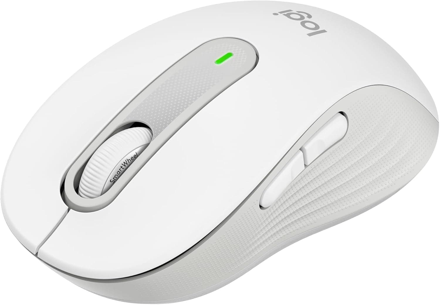 Logitech Signature M650 rato sem fios - para mãos pequenas e médias, pilha de 2 anos, cliques silenciosos, botões personalizáveis, Bluetooth, PC/Mac/multidispositivo/Chromebook - branco