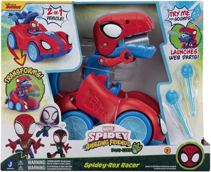 Spidey and His Amazing Friends Rex Racer | Veículo transformável para crianças