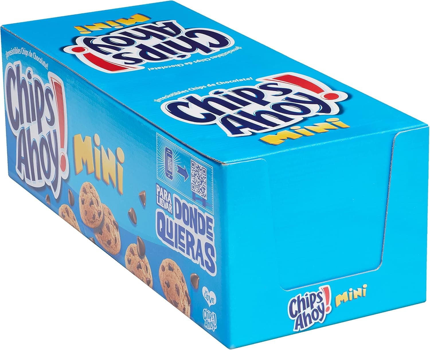 Chips Ahoy! Mini bolachas bolachas bolachas americanas com pepitas de chocolate, conjunto de 20 sacos individuais x 40 g