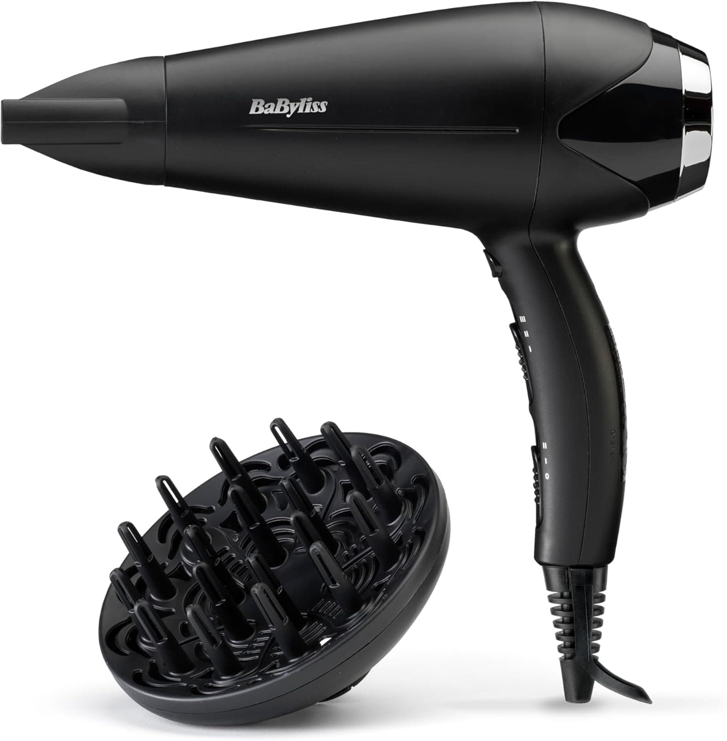 BaByliss D572DE Turbo Smooth 2200 | Secador de cabelo iónico com motor DC, 2 velocidades e difusor incluído
