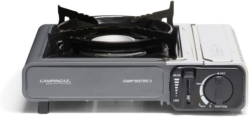 Campingaz , Camp Bistro 3 parafuso de gás individual potência 2200 W unissexo adulto, preto, tamanho único