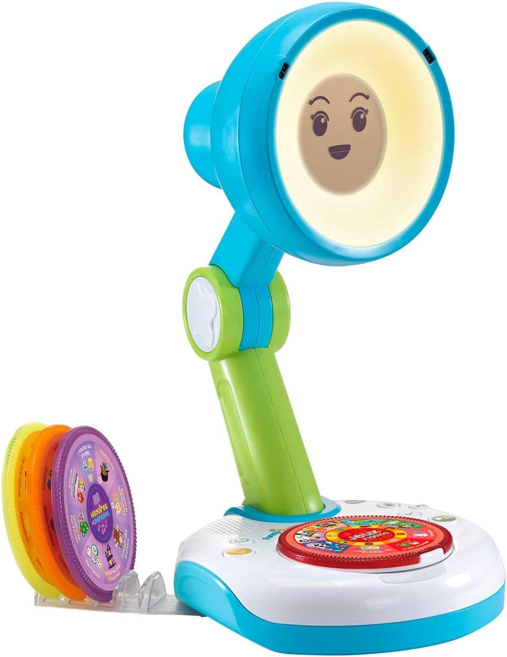 Cefa Toys -Cefa Funny Sunny Minha amiga interativa, contahistórias em forma de lâmpada, cor azul e branco adequado para crianças a partir de 3 anos, M (915)
