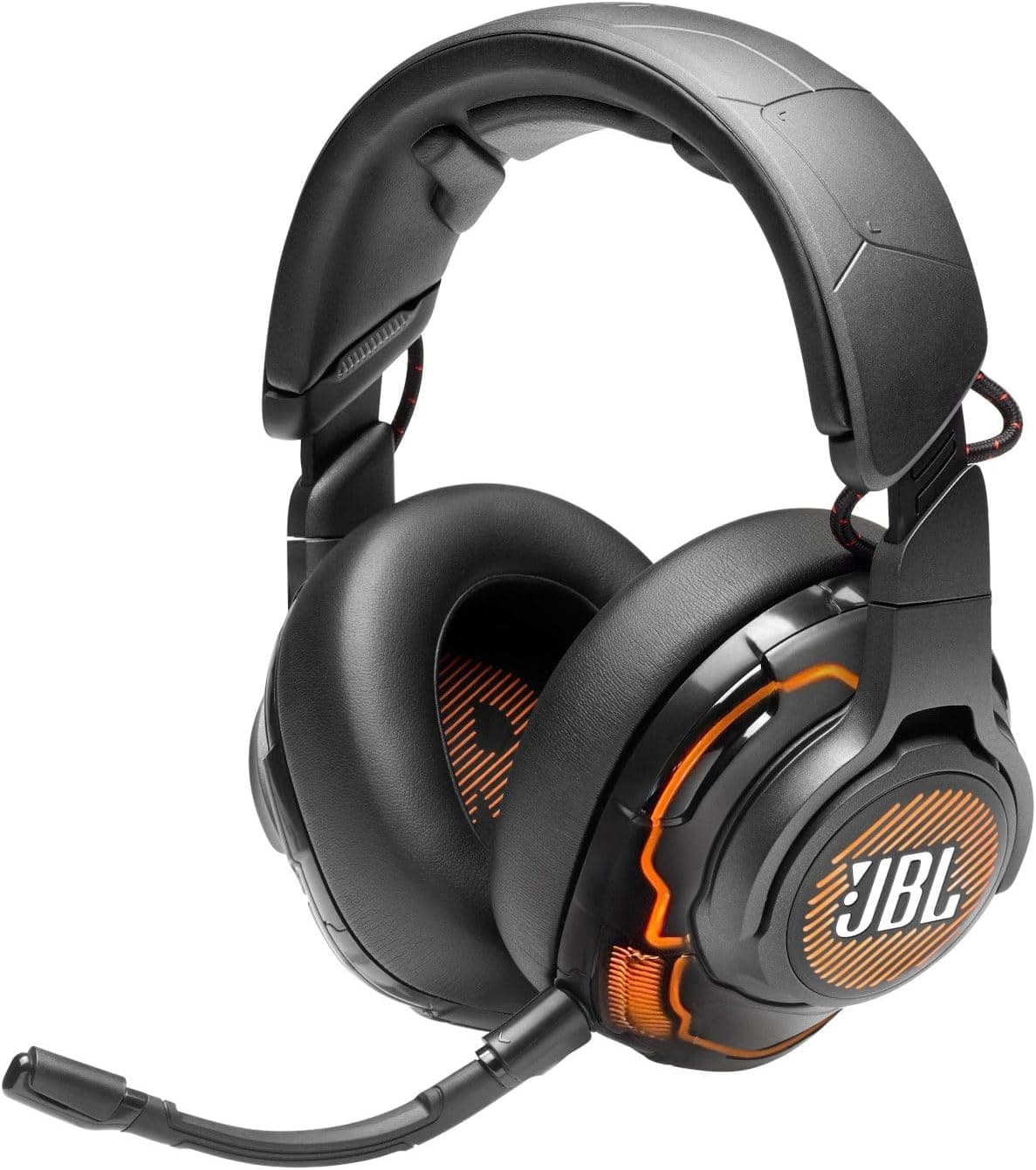 JBL Quantum ONE Auriculares para gamers com tecnologia QuantumSPHERE 360 e sensor de movimento de cabeça, design atraente, compatível com PC, Playstation e Xbox, preto
