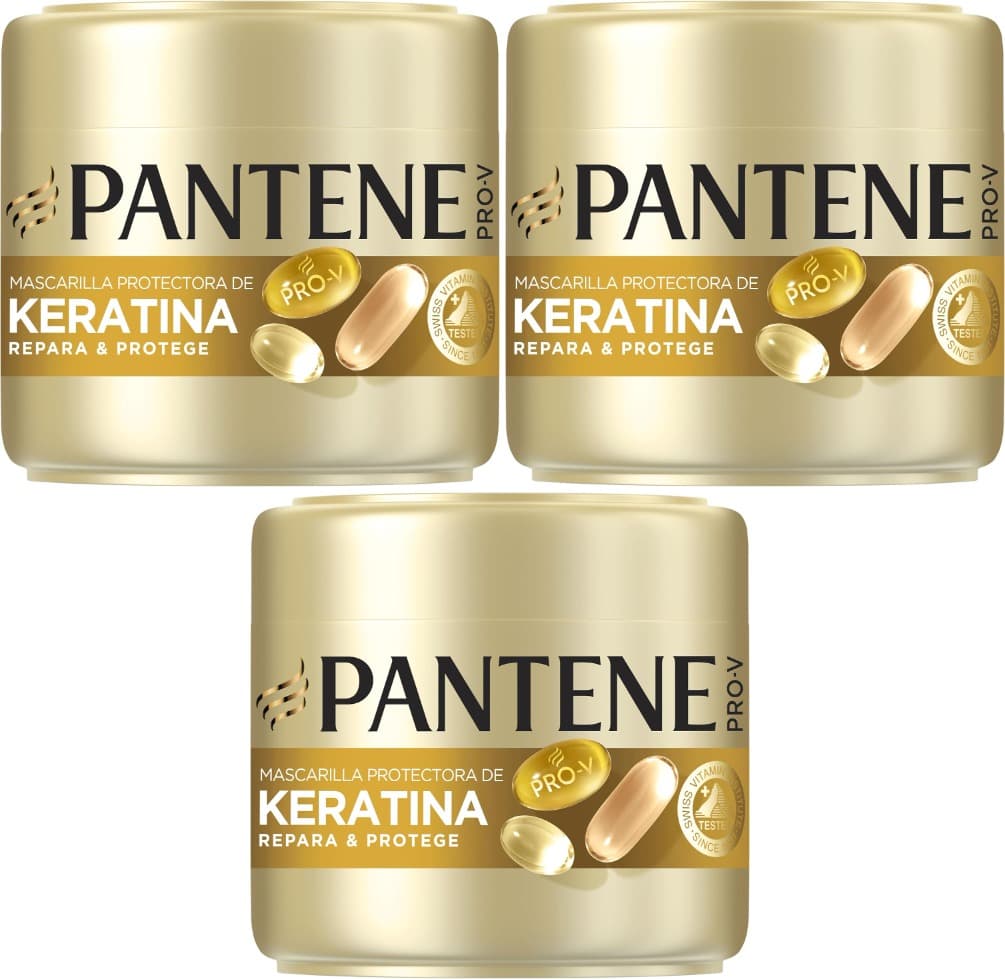 Pantene Pro-V Repara e protege a máscara protetora de queratina 500 ml para cabelo seco e danificado. Ajuda a reparar 6 meses de danos em uso único. Com fórmula Pro-V e tecnologia Active Nutri-Plex