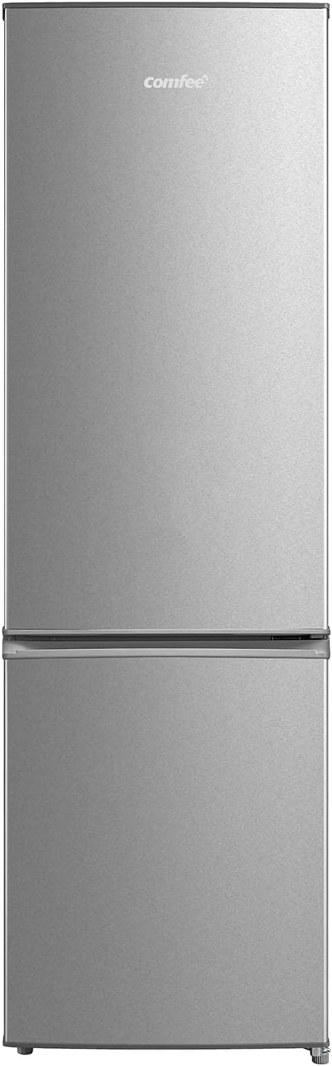 Comfee ' RCB359IX2 Frigorífico combinado, 262L, grande capacidade, Low frost, altura 177,3 cm, baixo nível de ruído 39 dB, luz LED, temperatura regulável, aço inoxidável 