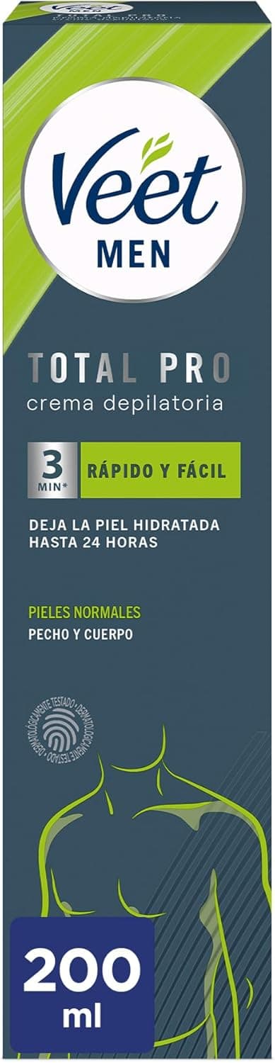 Veet Creme de depilação masculino para o corpo da pele normal, 200 ml