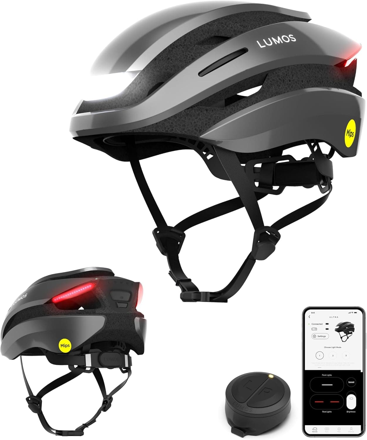 Lumos Ultra MIPS | Capacete unissexo para ciclismo com proteção cinzento 61 a 65 cm
