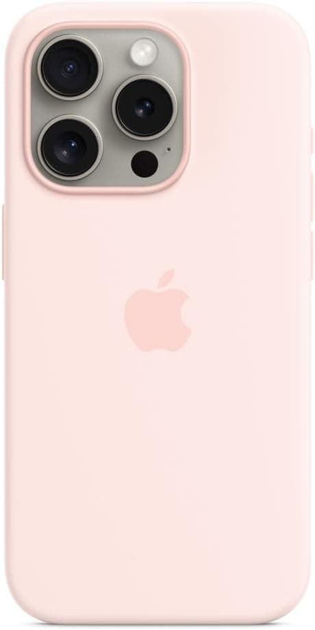 Apple Capa de silicone com MagSafe para iPhone 15 Pro - rosa claro ​​​​​​​​​​​​