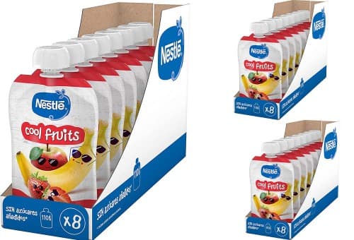 NESTLÉ Pure Cool Fruits 110 g, conjunto de 8 x 3 = 24  