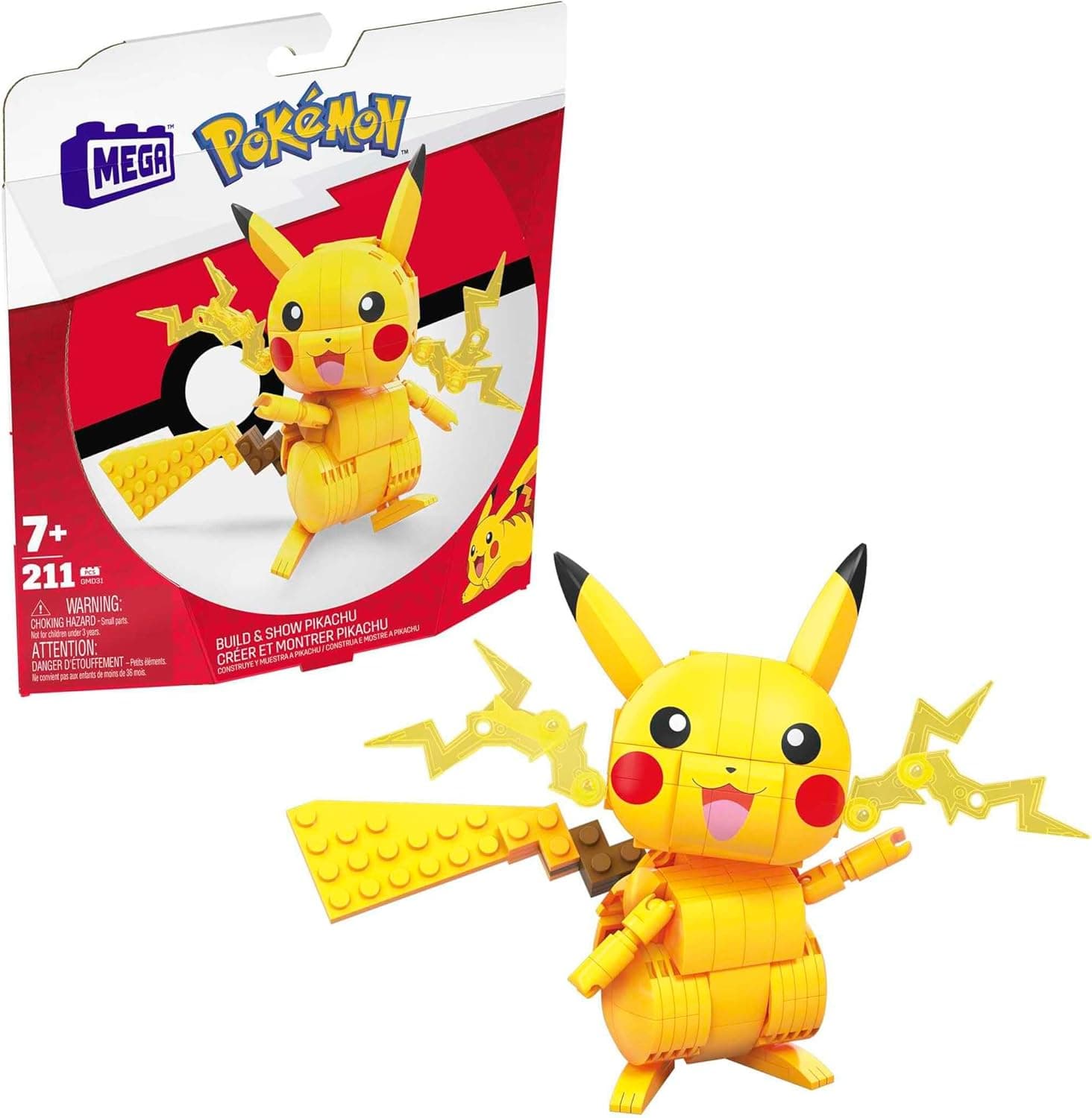 Mega Construx Pokemon Figuras médias Pikachu (Mattel GMD31)