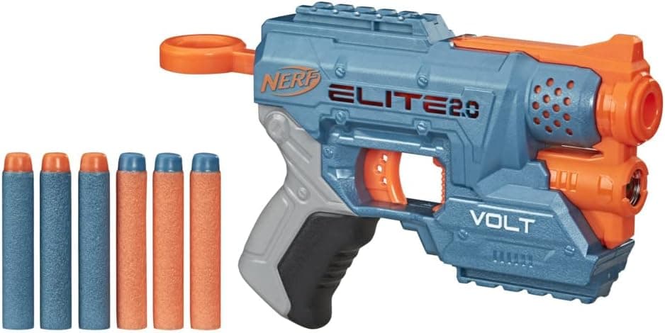 Nerf Elite 2.0 Volt SD-1 | Lançador de dardos com 6 dardos e trilhos de expansão para crianças a partir dos 8 anos