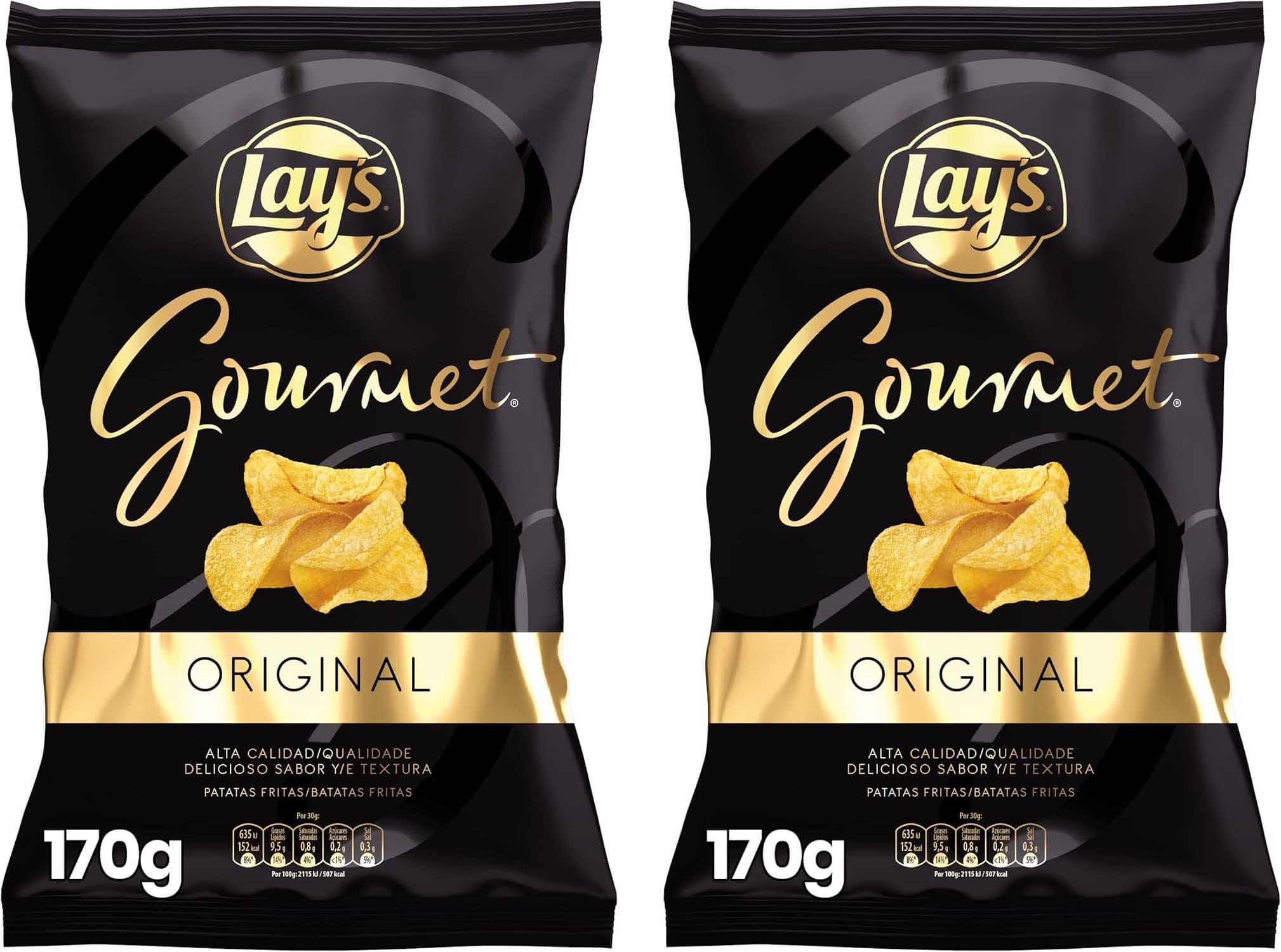 Lay's Gourmet Batatas fritas com sal, 170 g, sabor salgado