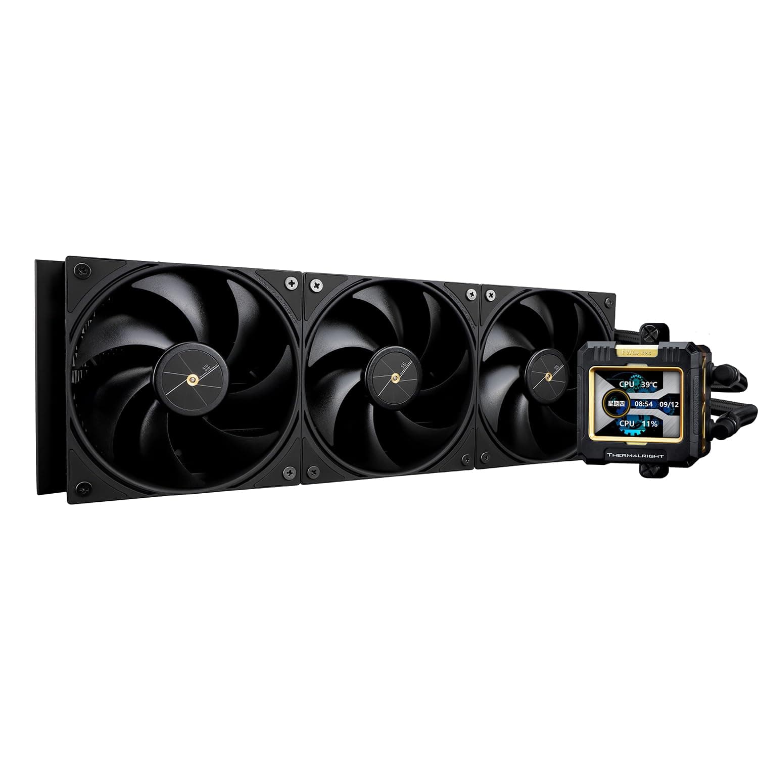 Thermalright FW360 Black ARGB | Sistema de refrigeração líquida AIO para CPU com ecrã LCD IPS para AM5 e Intel LGA1700