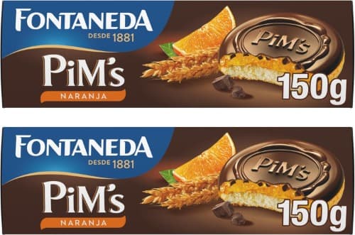 LU Pim's - Bolachas de bolo recheadas de laranja e capas de chocolate preto - 150 g x 2