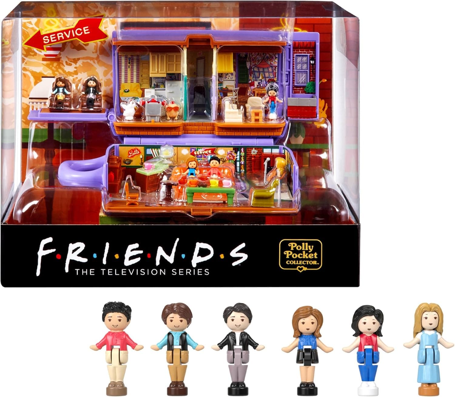 Polly Pocket Friends Case HKV74 | Mala de brincar com 6 bonecas e 9 acessórios
